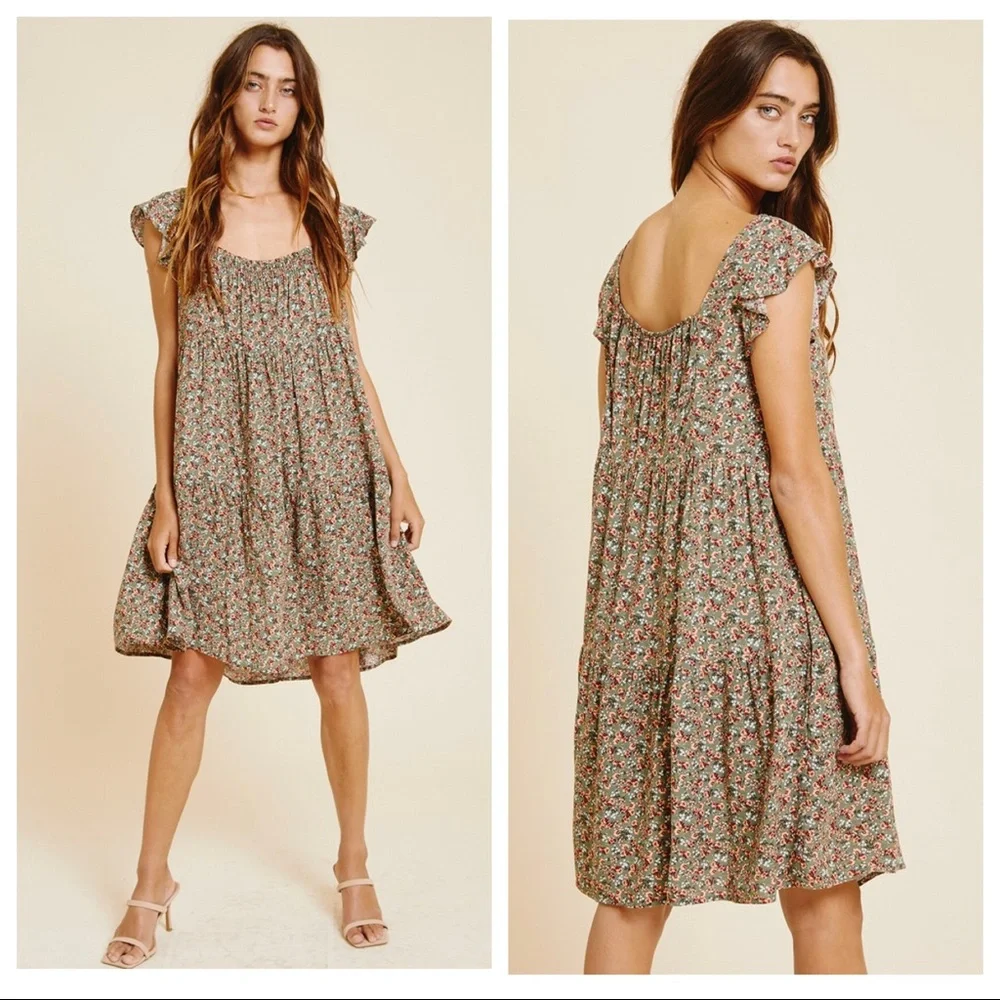Morgan Sleeveless Ruffle Sleeve Floral Dress - Picture 3 of 4